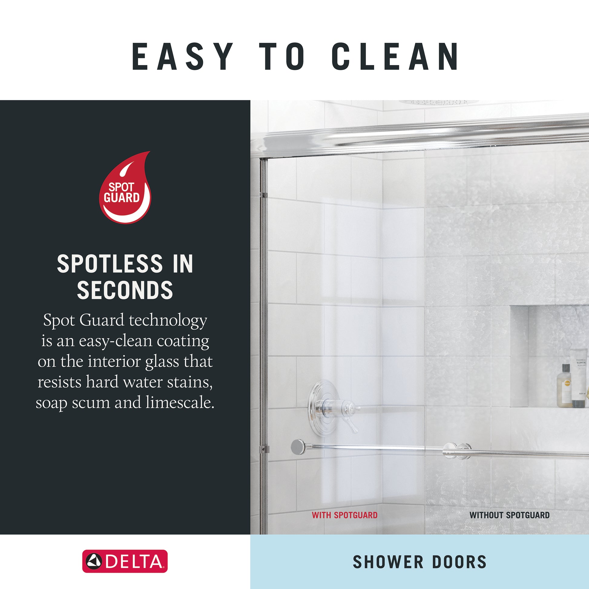 60" Shower / Clear / Polished Chrome