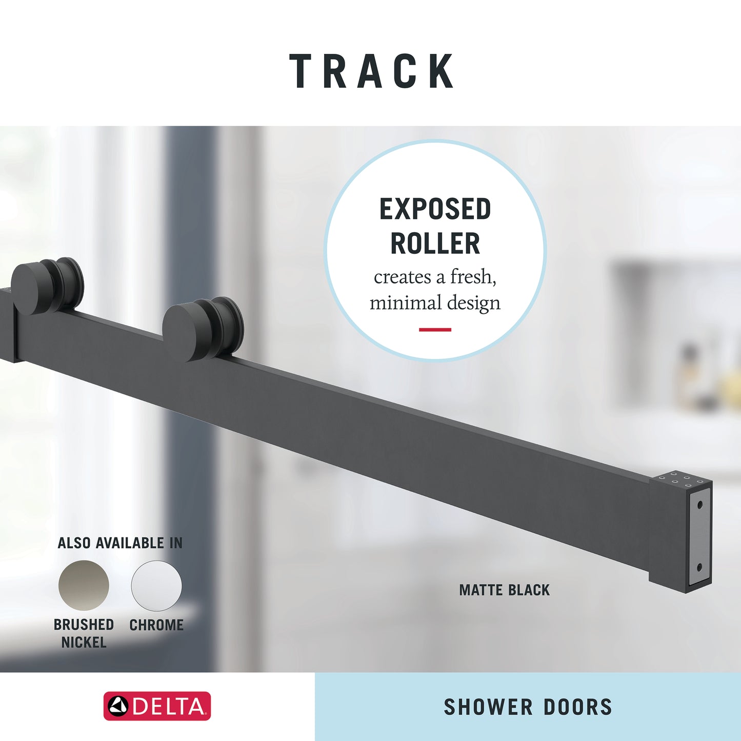 48" Shower / Clear / Matte Black