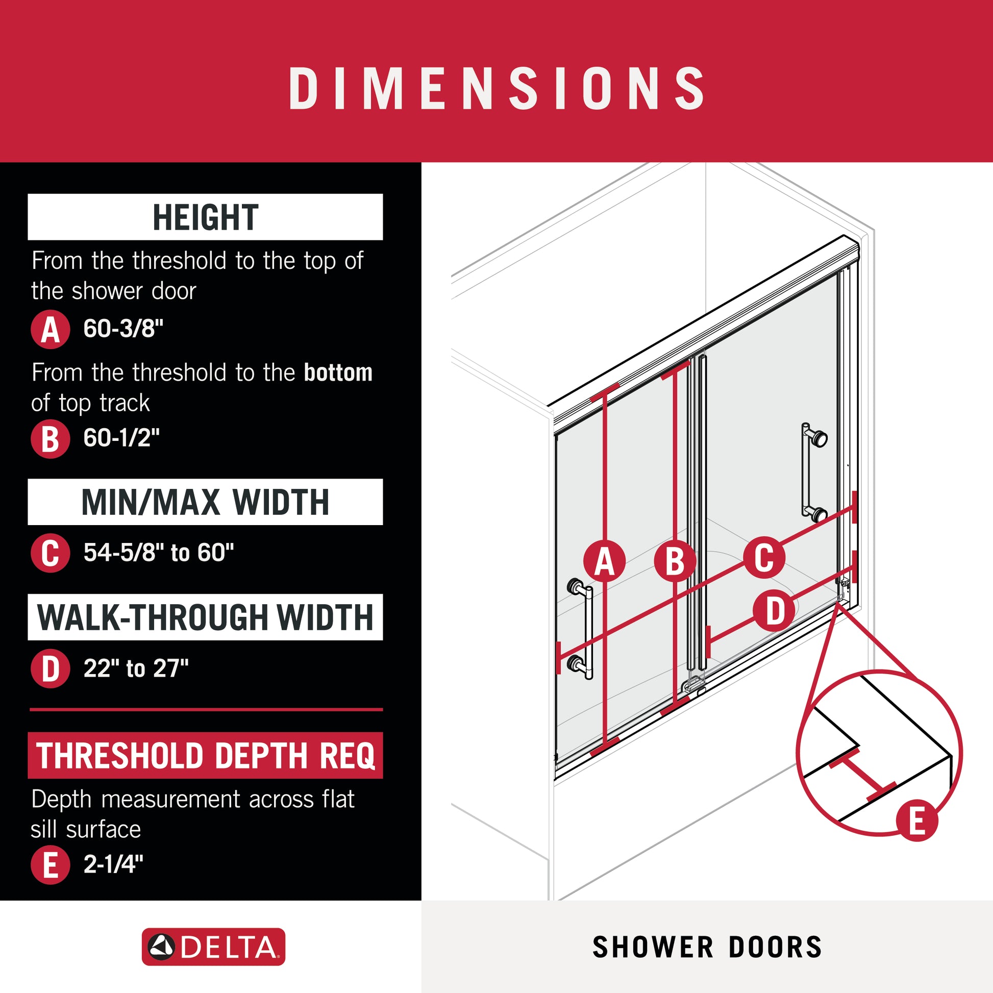 60" Bathtub / Clear / Shower Door Brushed Nickel