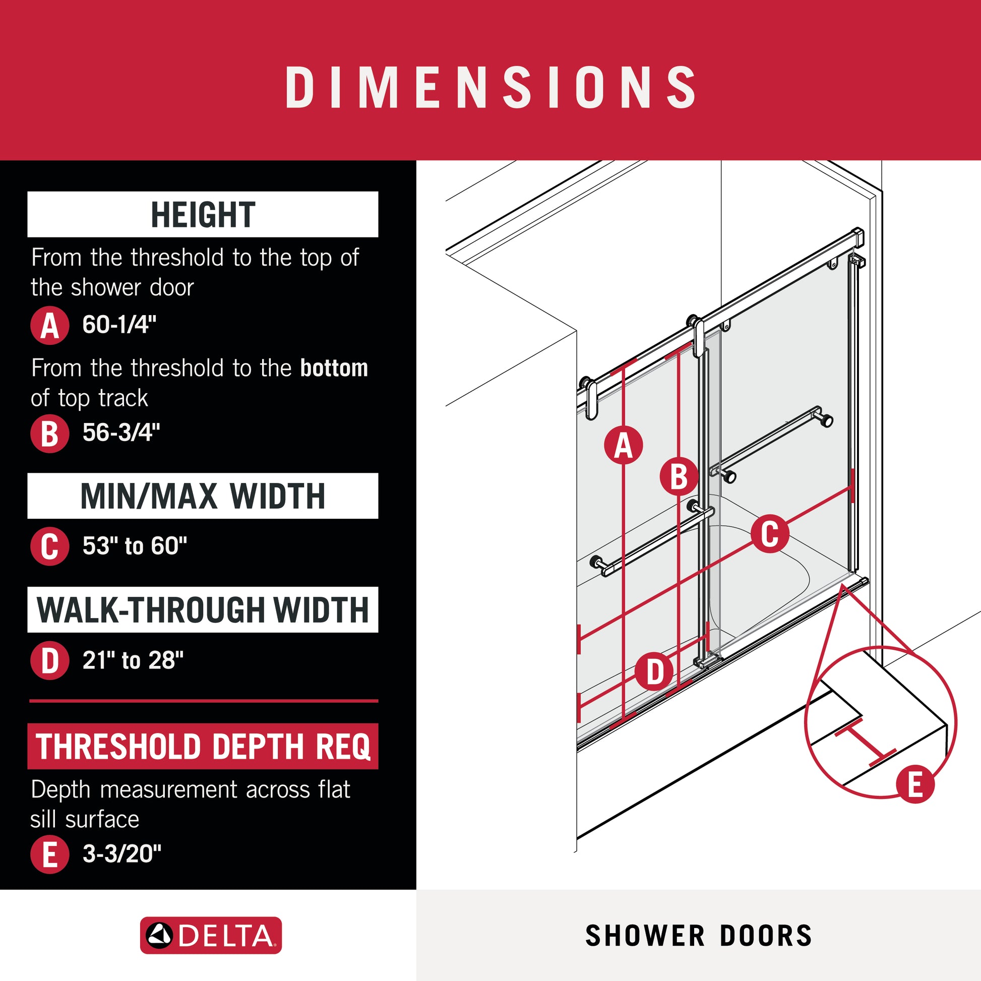 60" Bathtub / Privacy / Brushed Nickel (Shower Door)