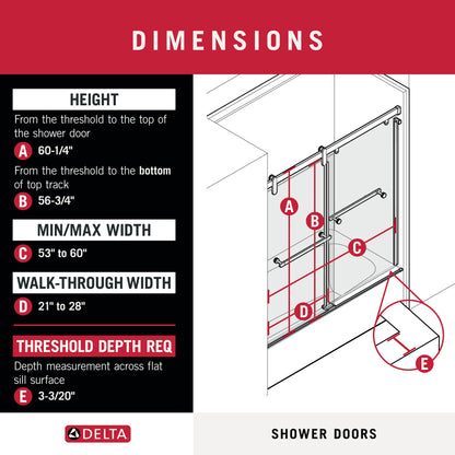 60" Bathtub / Clear / Matte Black