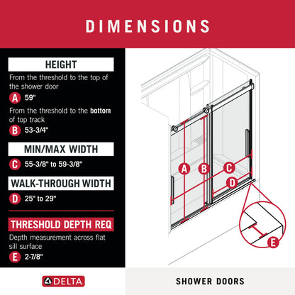 EverEdge 8mm Bathtub Door