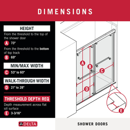 60" Shower / Clear / Matte Black