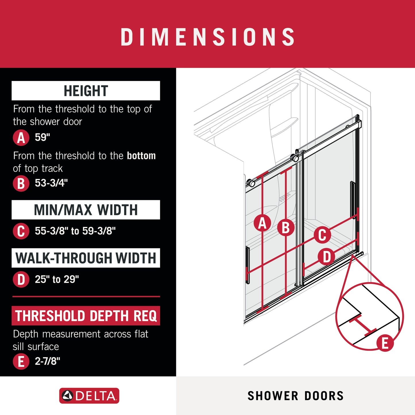 Classic 500 6mm Bathtub Door