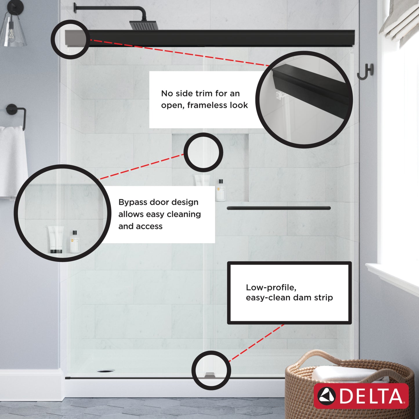 60" Shower / Clear / Brushed Nickel (Shower Door)