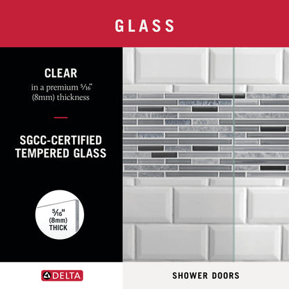 60" Shower / Clear / Shower Door Brushed Nickel