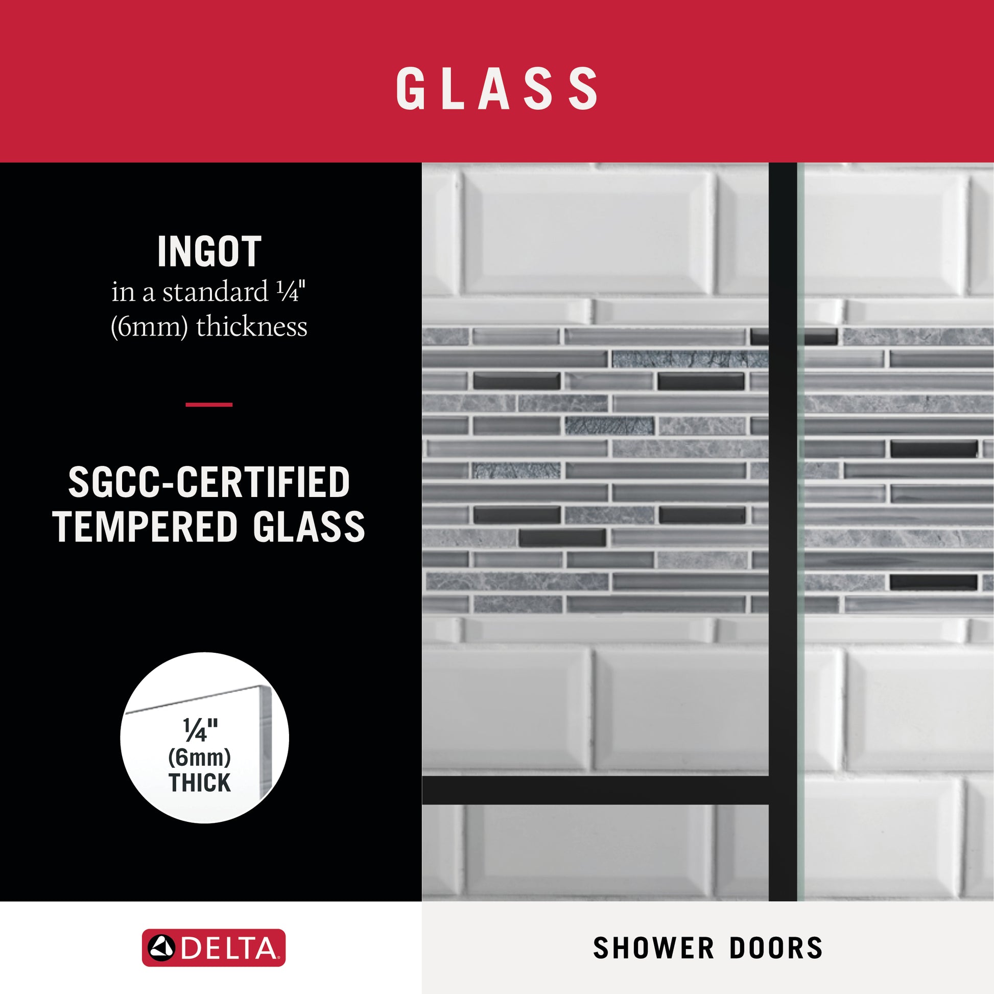 60" Shower / Ingot / Matte Black