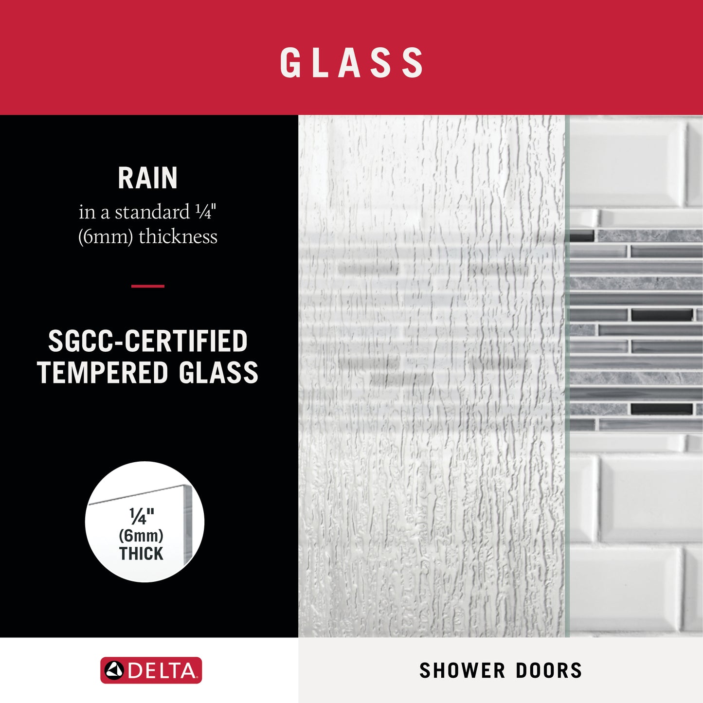 60" Shower / Rain / Delta Brushed Nickel