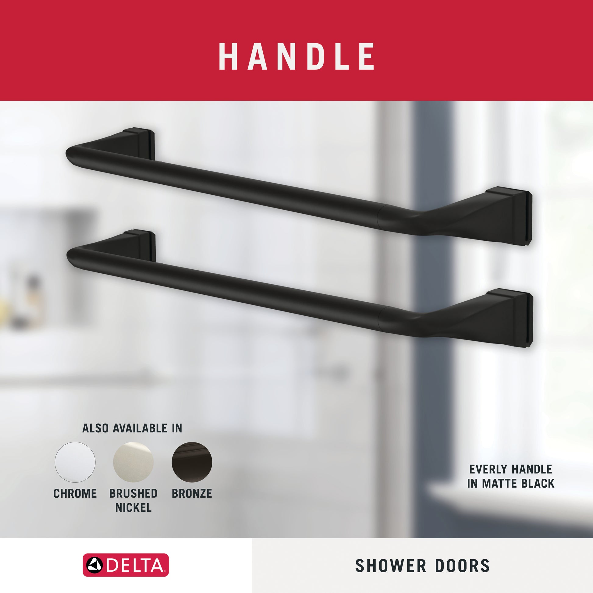 48" Shower / Tranquility / Matte Black