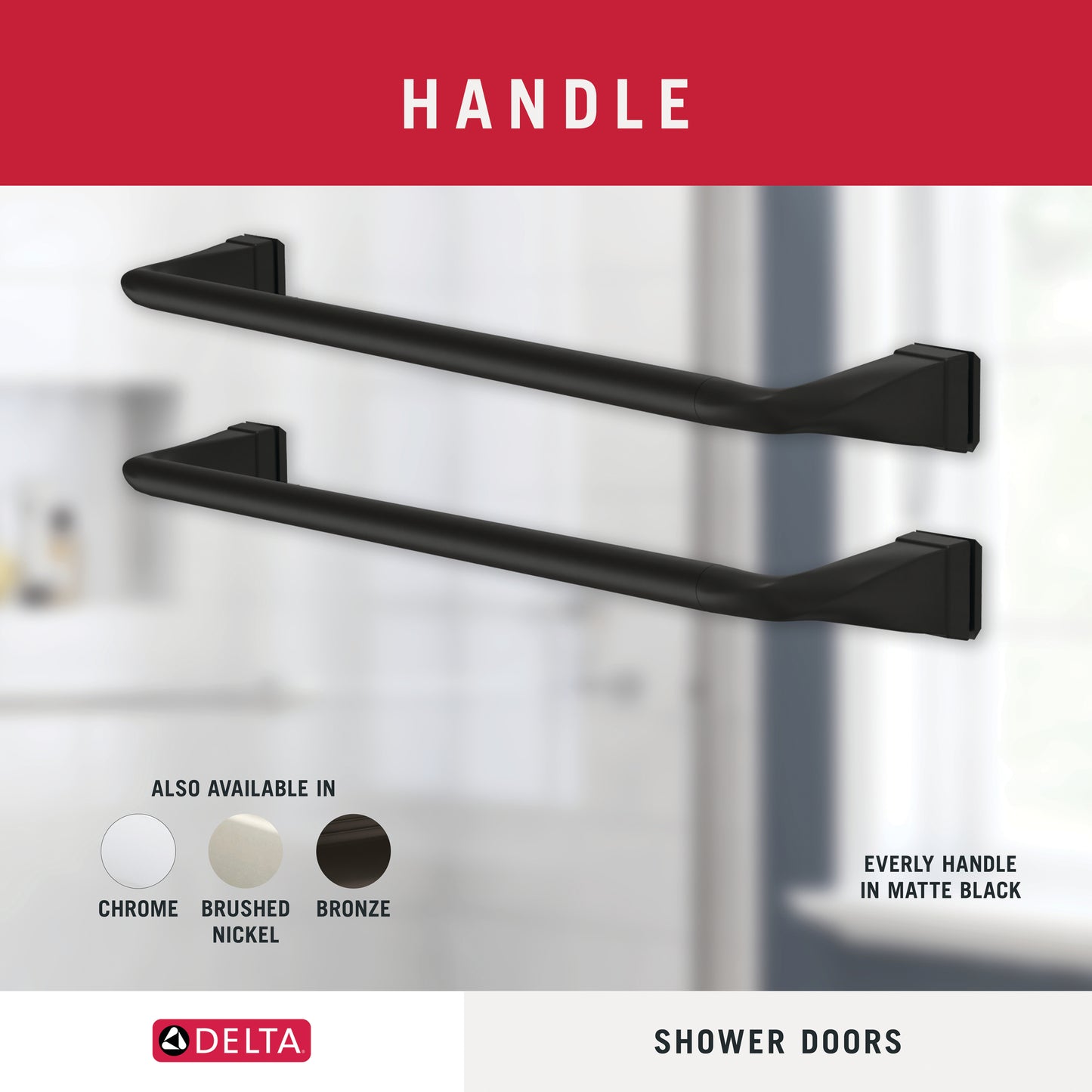 60" Shower / Frosted / Matte Black