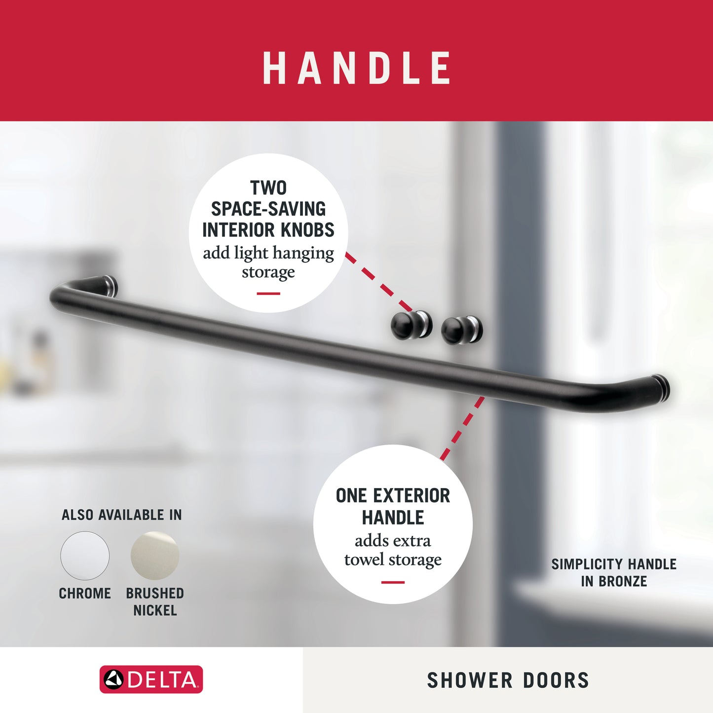 60" Shower / Clear / Delta Oil Rubbed Bronze