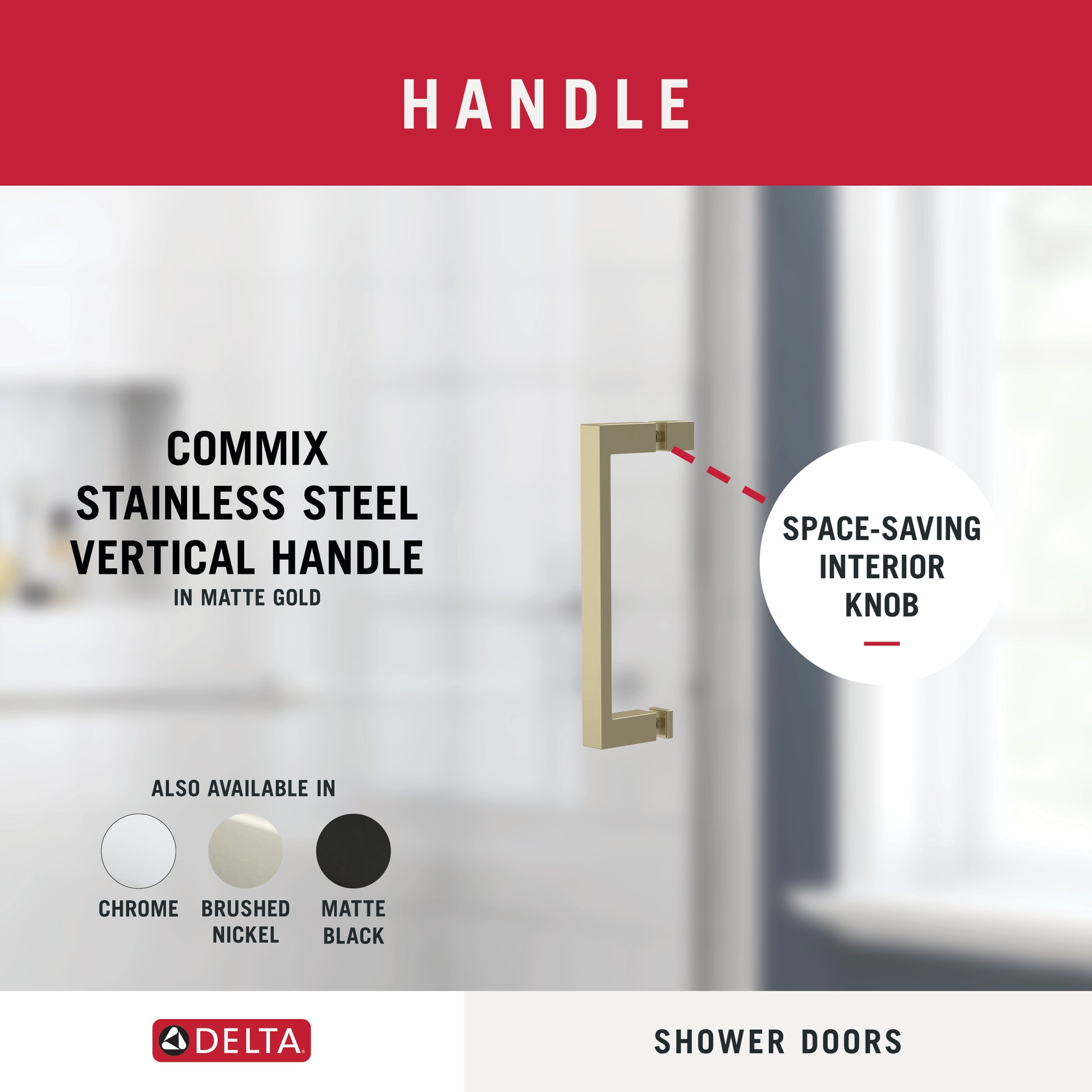 60" Shower / Clear / Brushed Gold