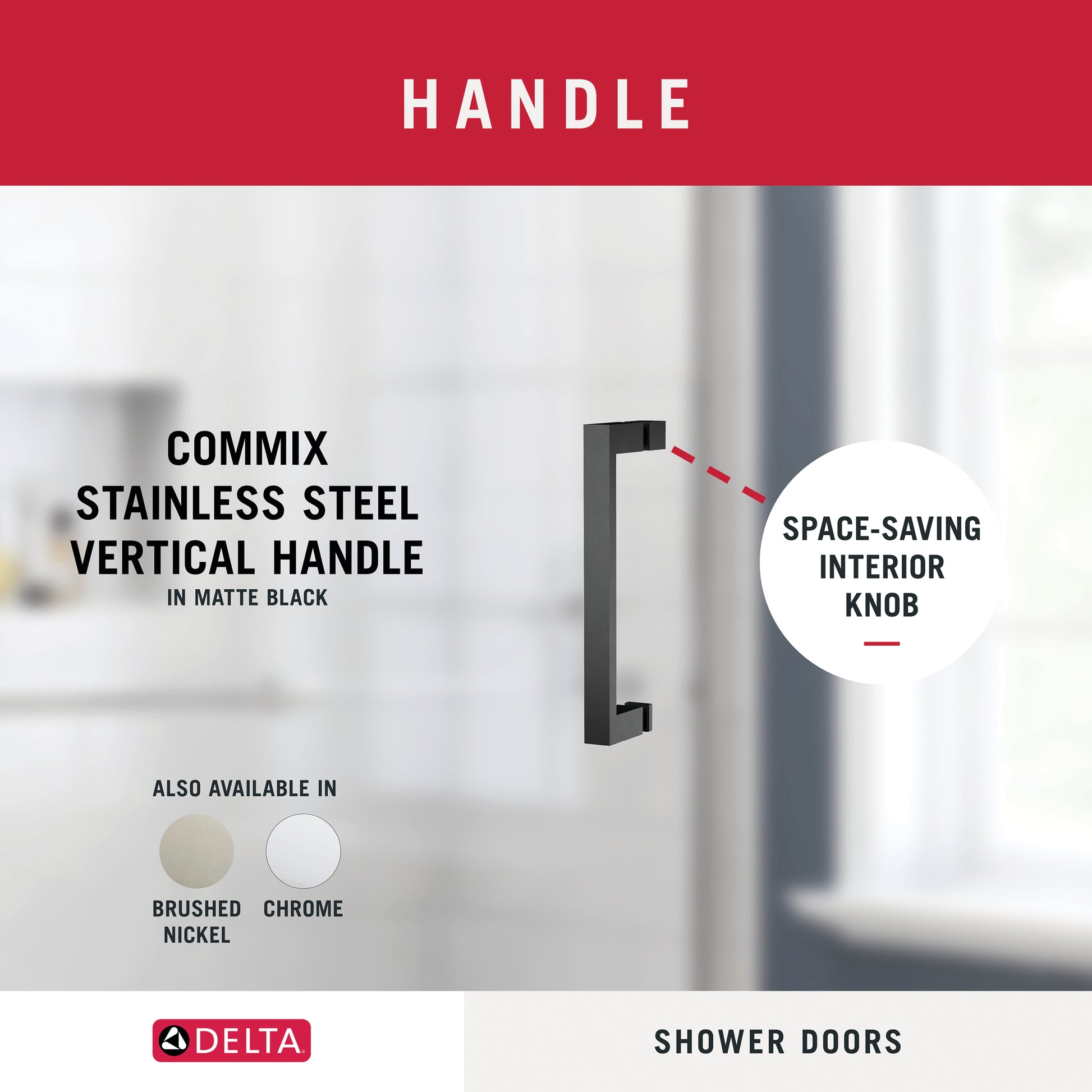 48" Shower / Clear / Matte Black