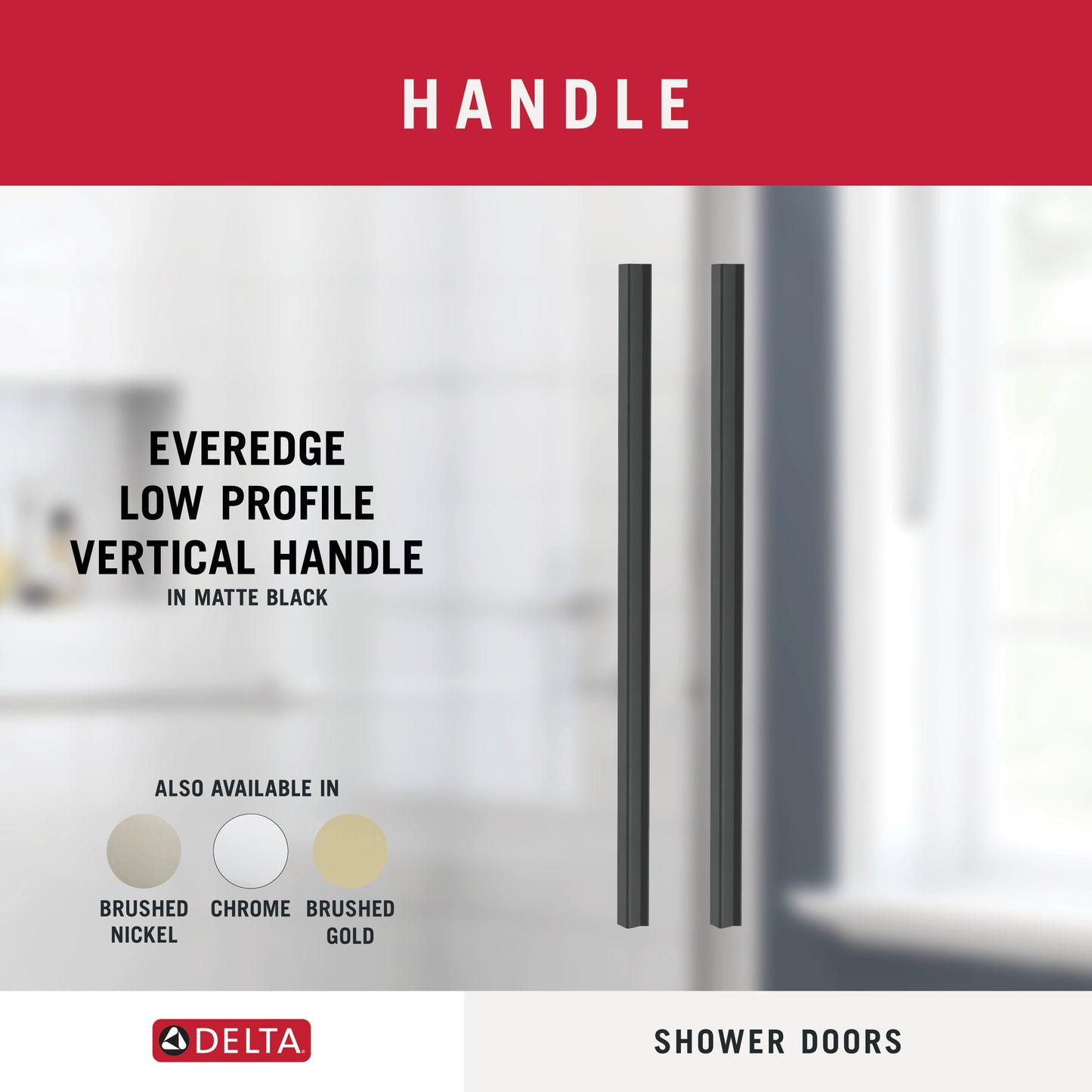 48" Shower / Clear / Matte Black