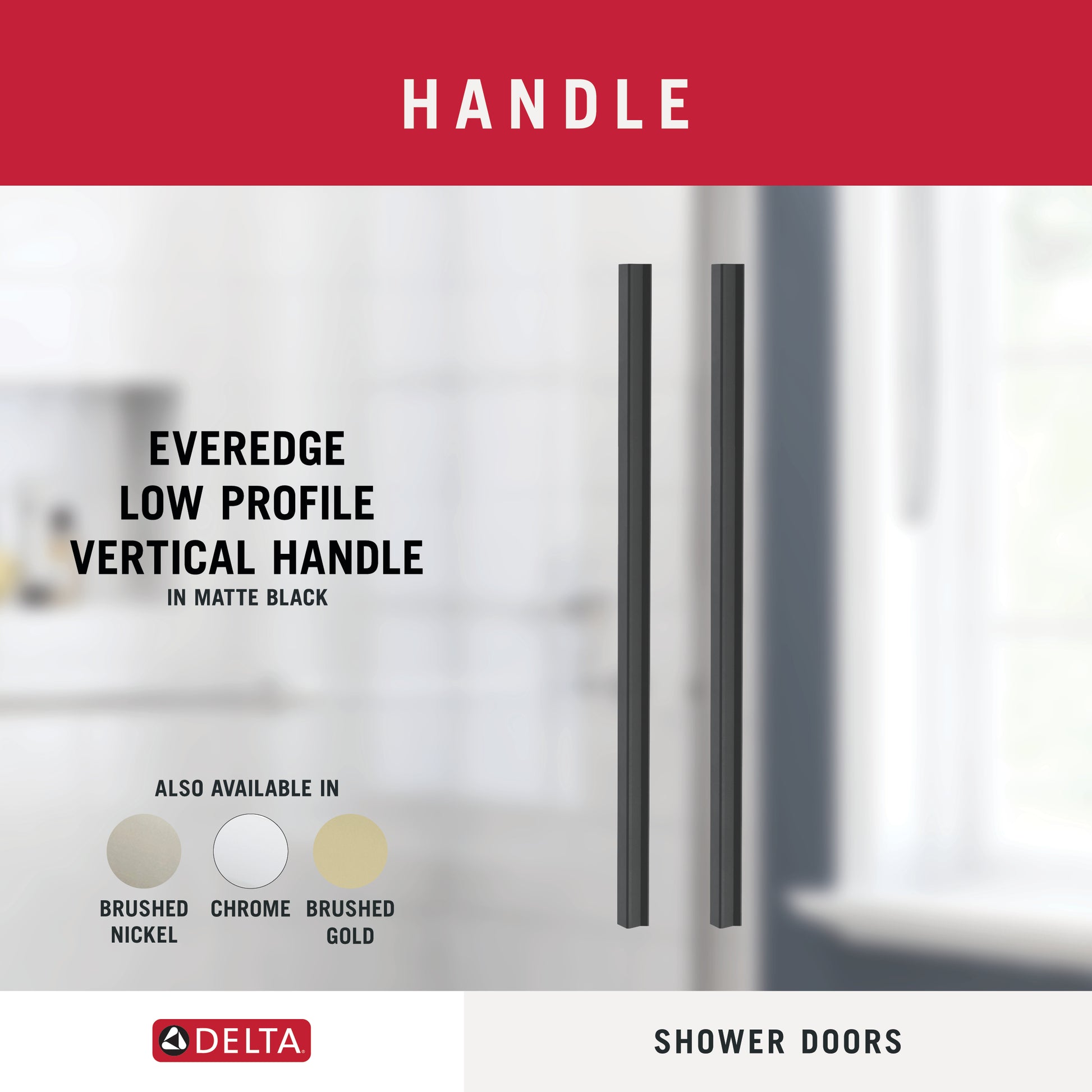 48" Shower / Clear / Matte Black