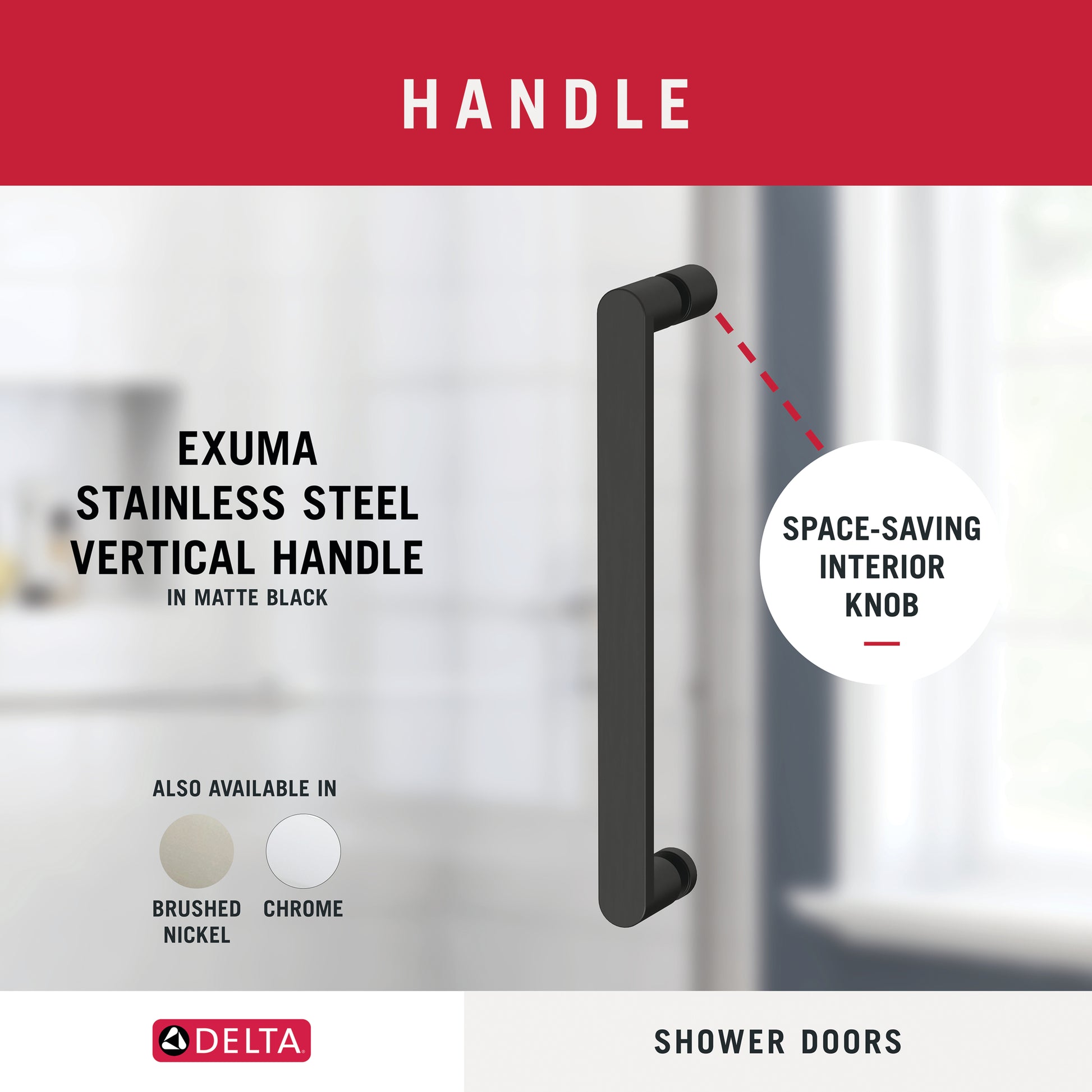 48" Shower / Clear / Matte Black