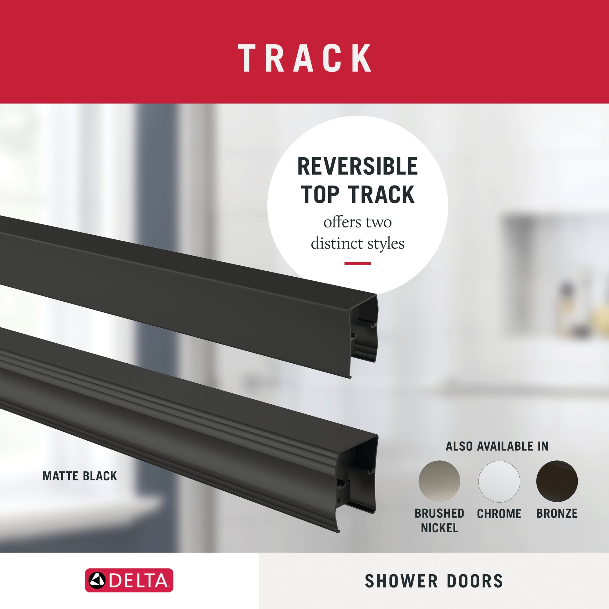 48" Shower / Clear / Matte Black