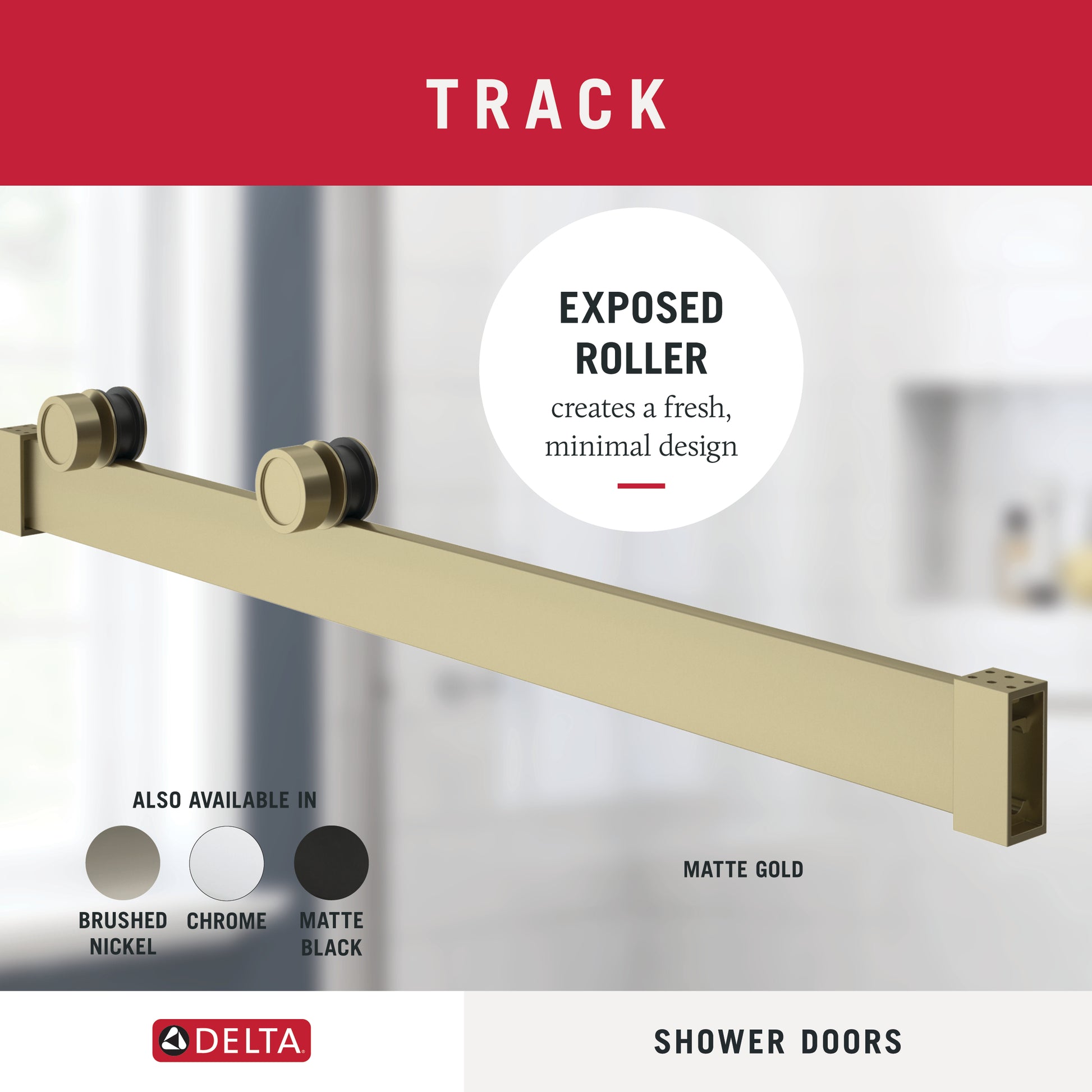 60" Shower / Clear / Brushed Gold