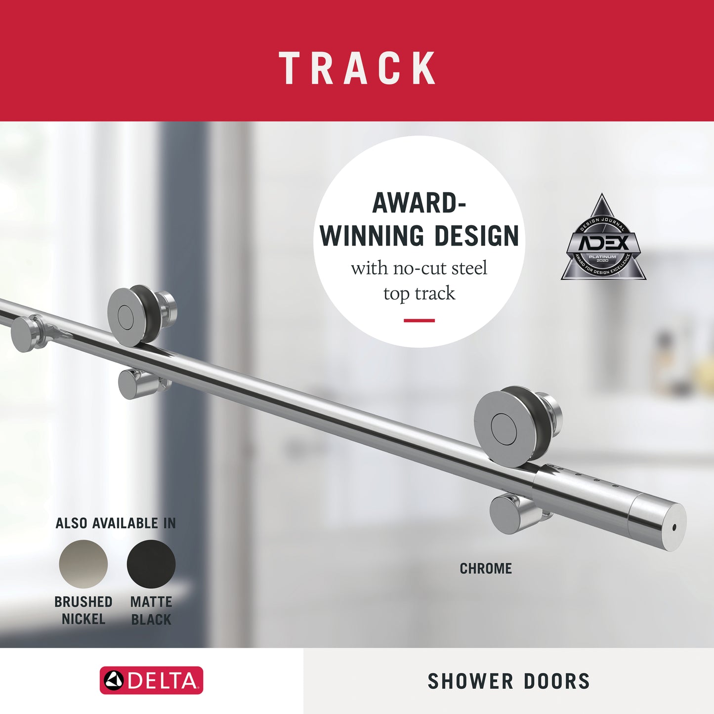 48" Shower / Clear / Polished Chrome