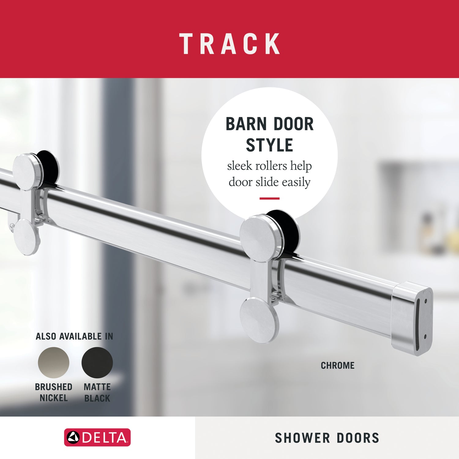 48" Shower / Clear / Satin Chrome