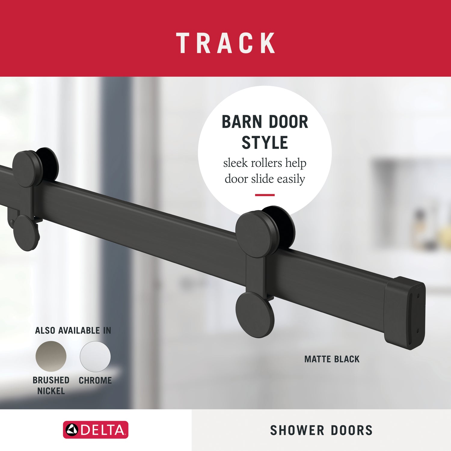 48" Shower / Clear / Matte Black