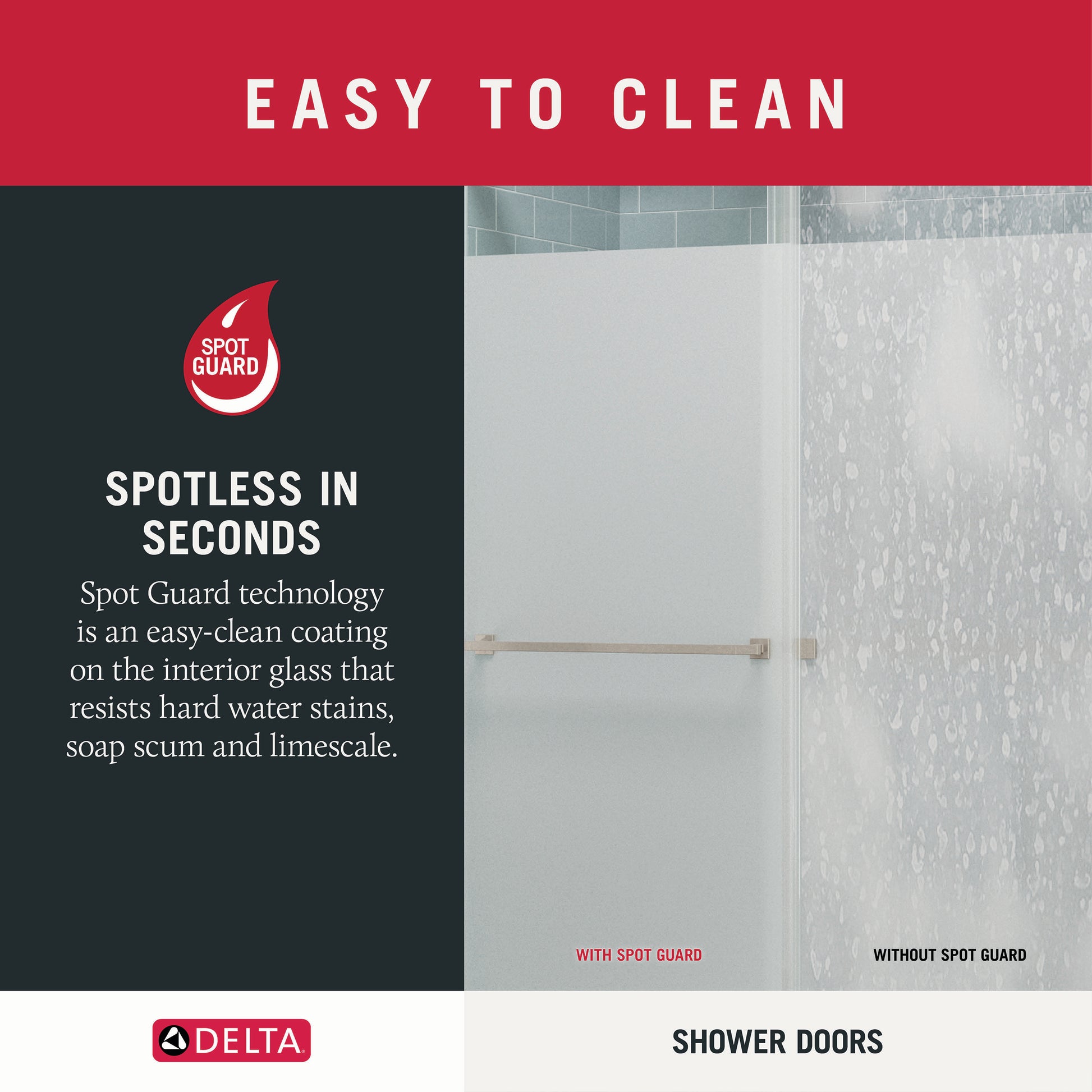 48" Shower / Privacy / Brushed Nickel (Shower Door)