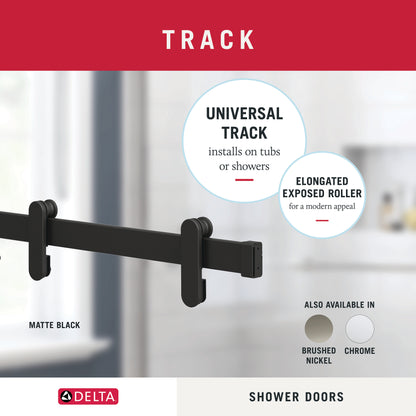 60" Shower / Clear / Matte Black