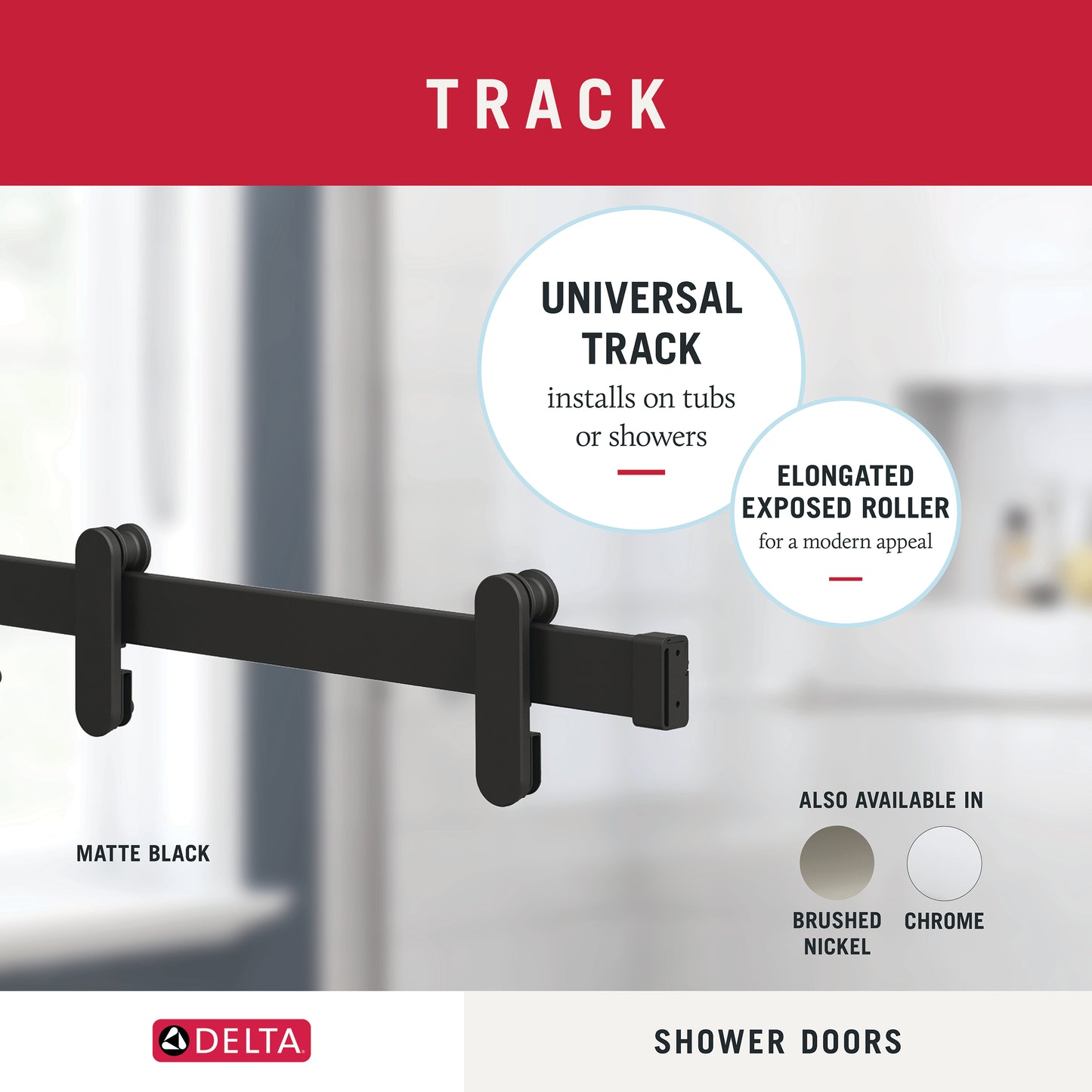 48" Shower / Clear / Matte Black