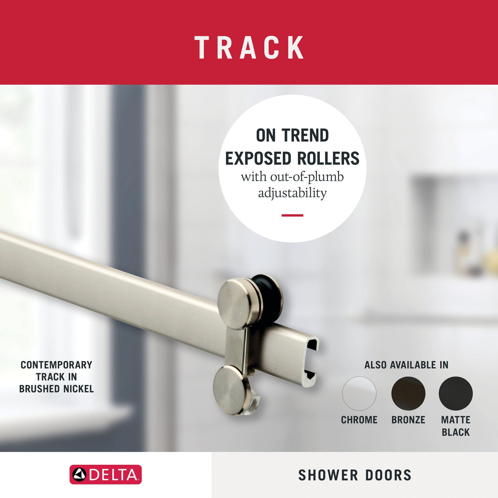 48" Shower / Frosted / Nickel