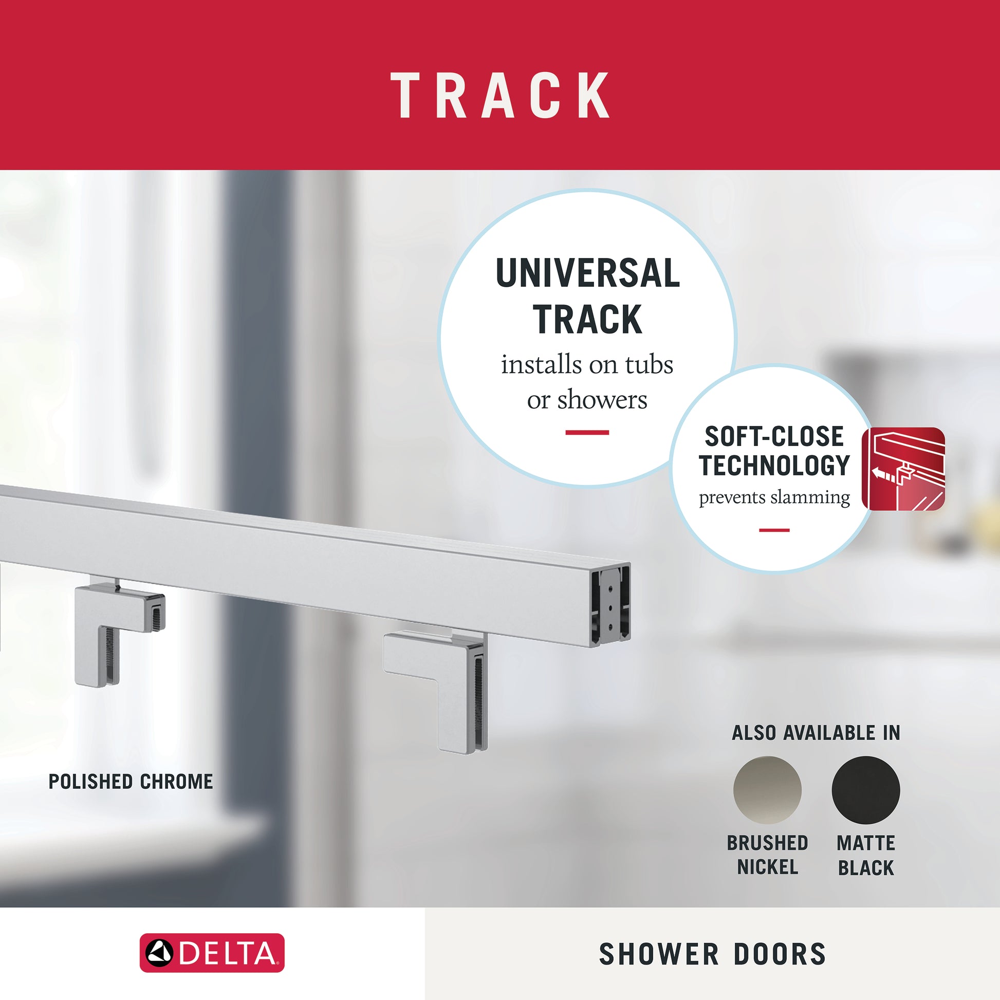 60" Shower / Clear / Chrome