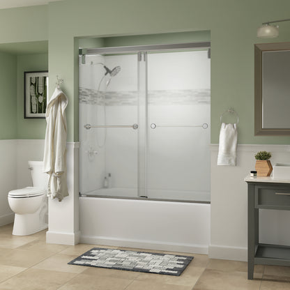 60" Bathtub / Frosted / Polished Chrome