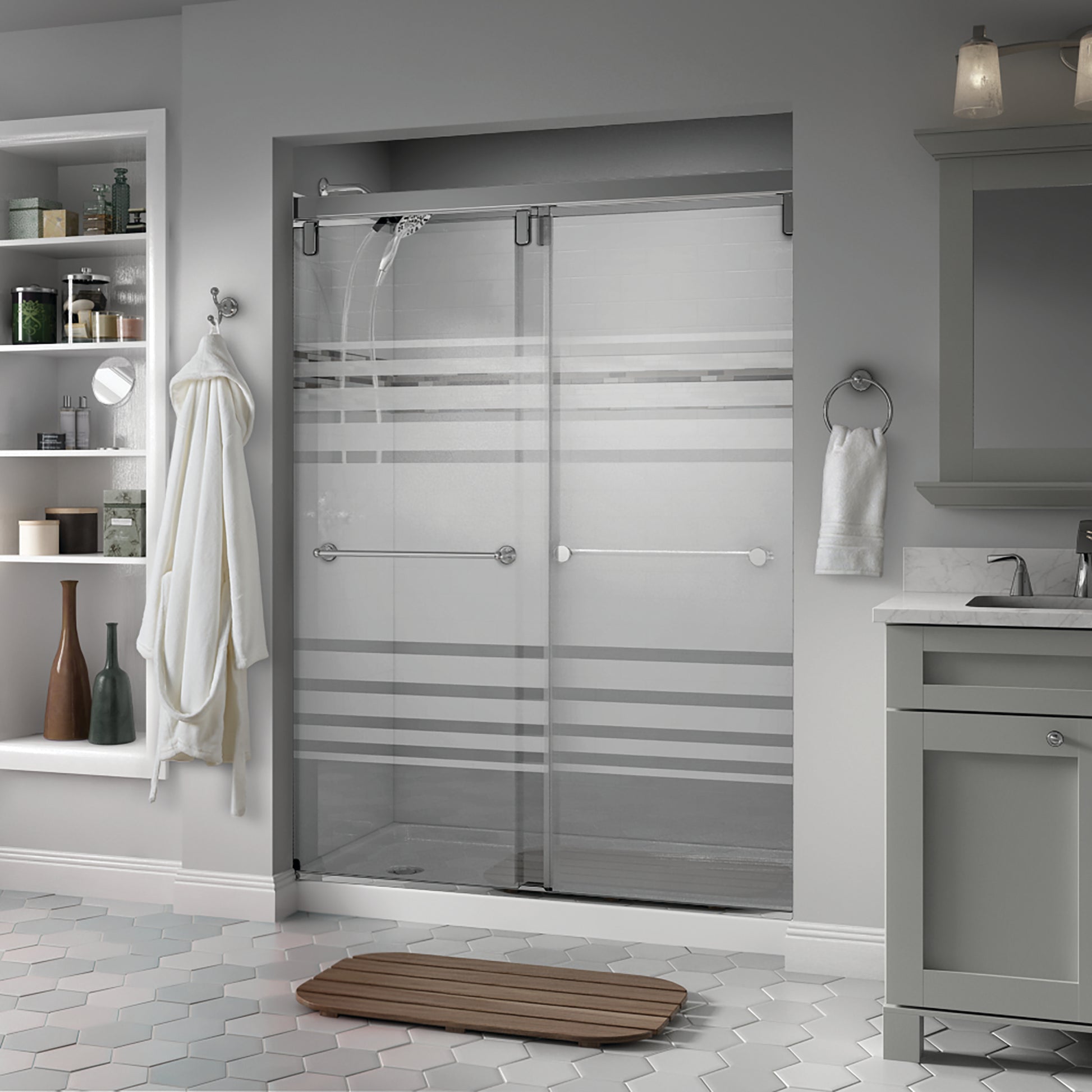 60" Shower / Transition / Polished Chrome