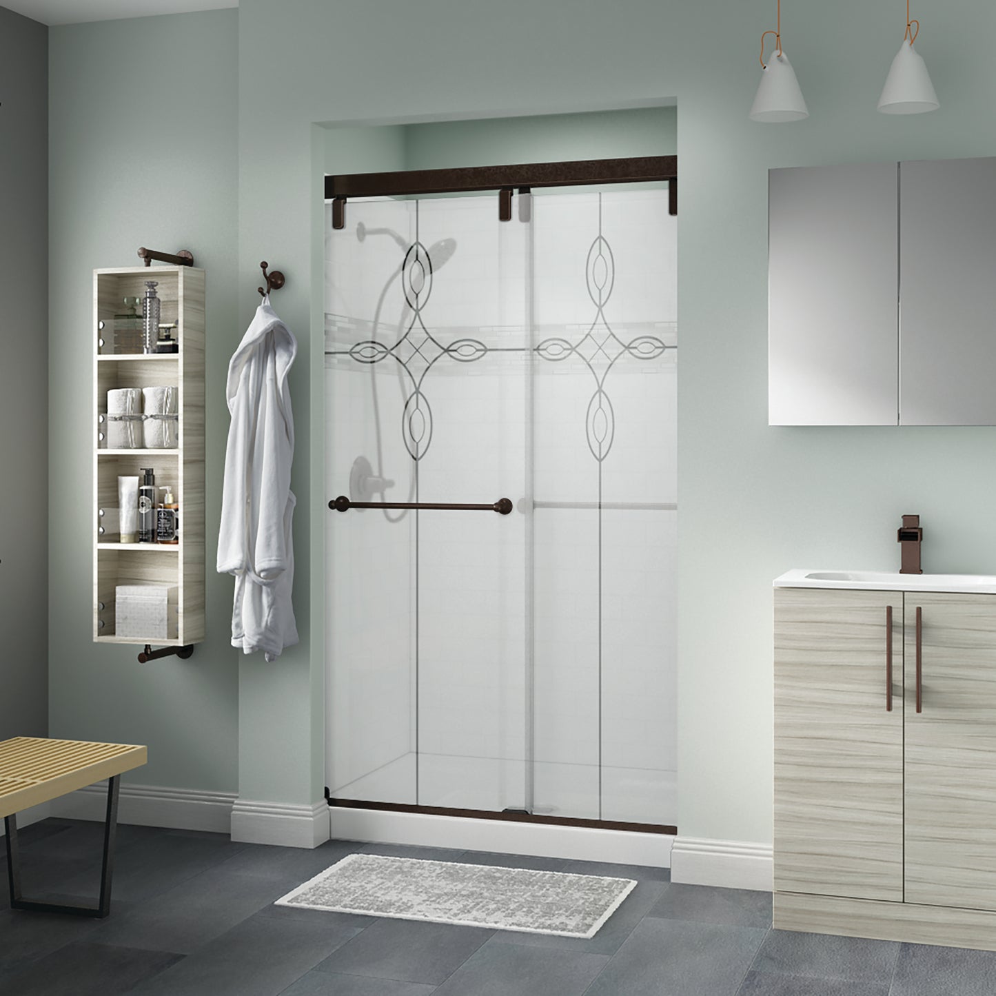 48" Shower / Tranquility / Delta Oil Rubbed Bronze