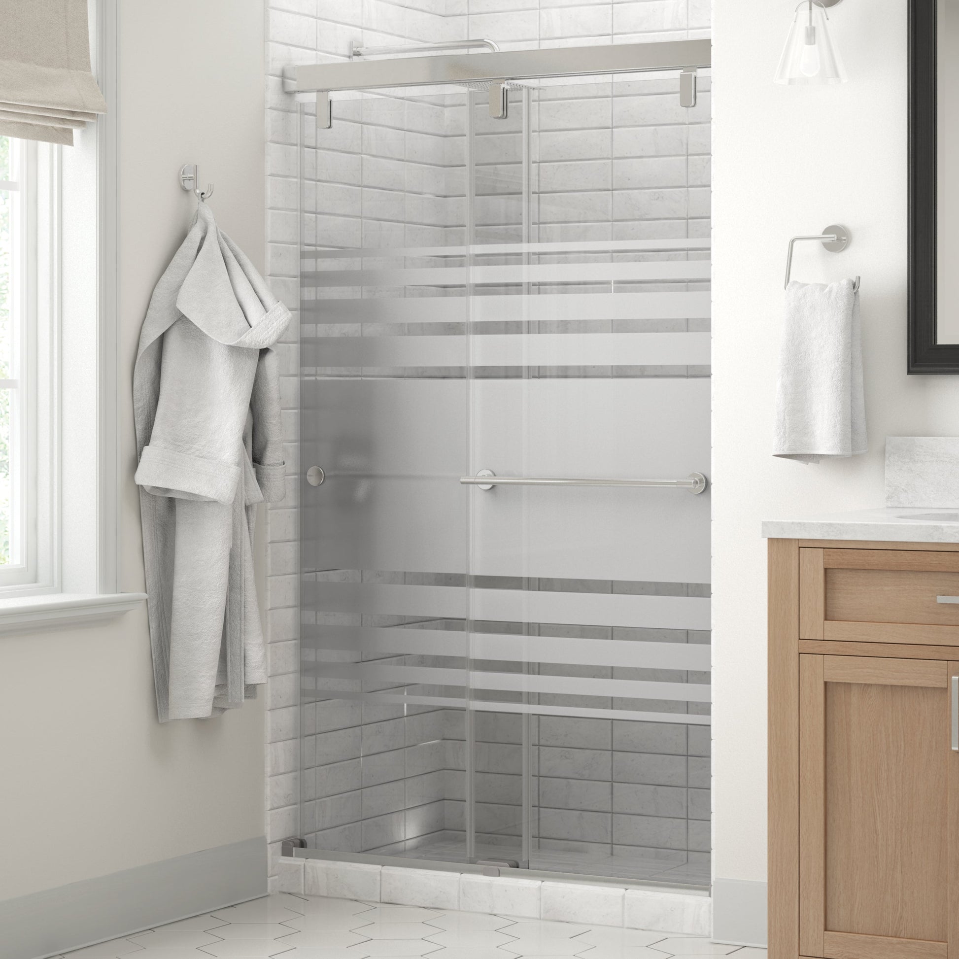 48" Shower / Transition / Polished Chrome