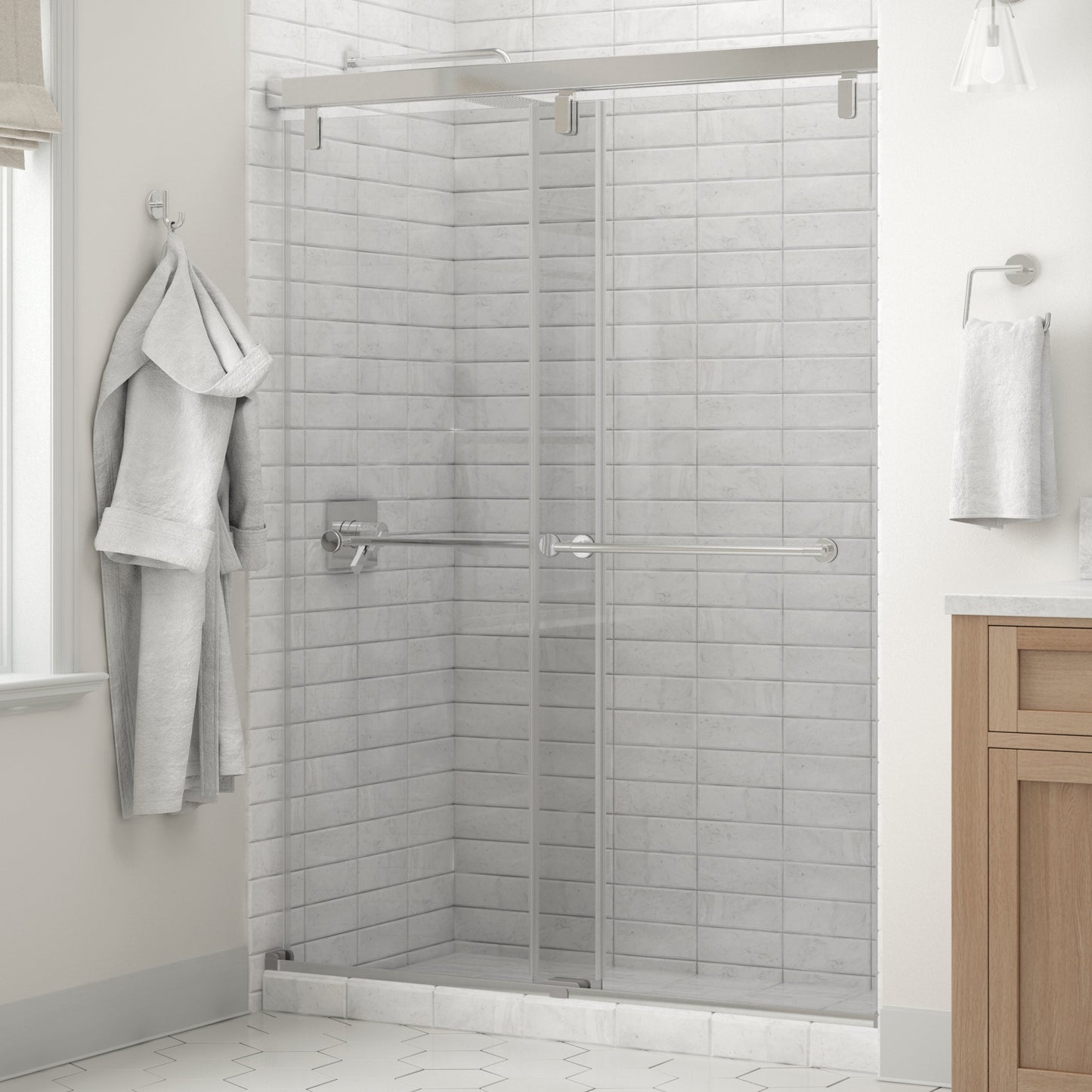 60" Shower / Clear / Polished Chrome