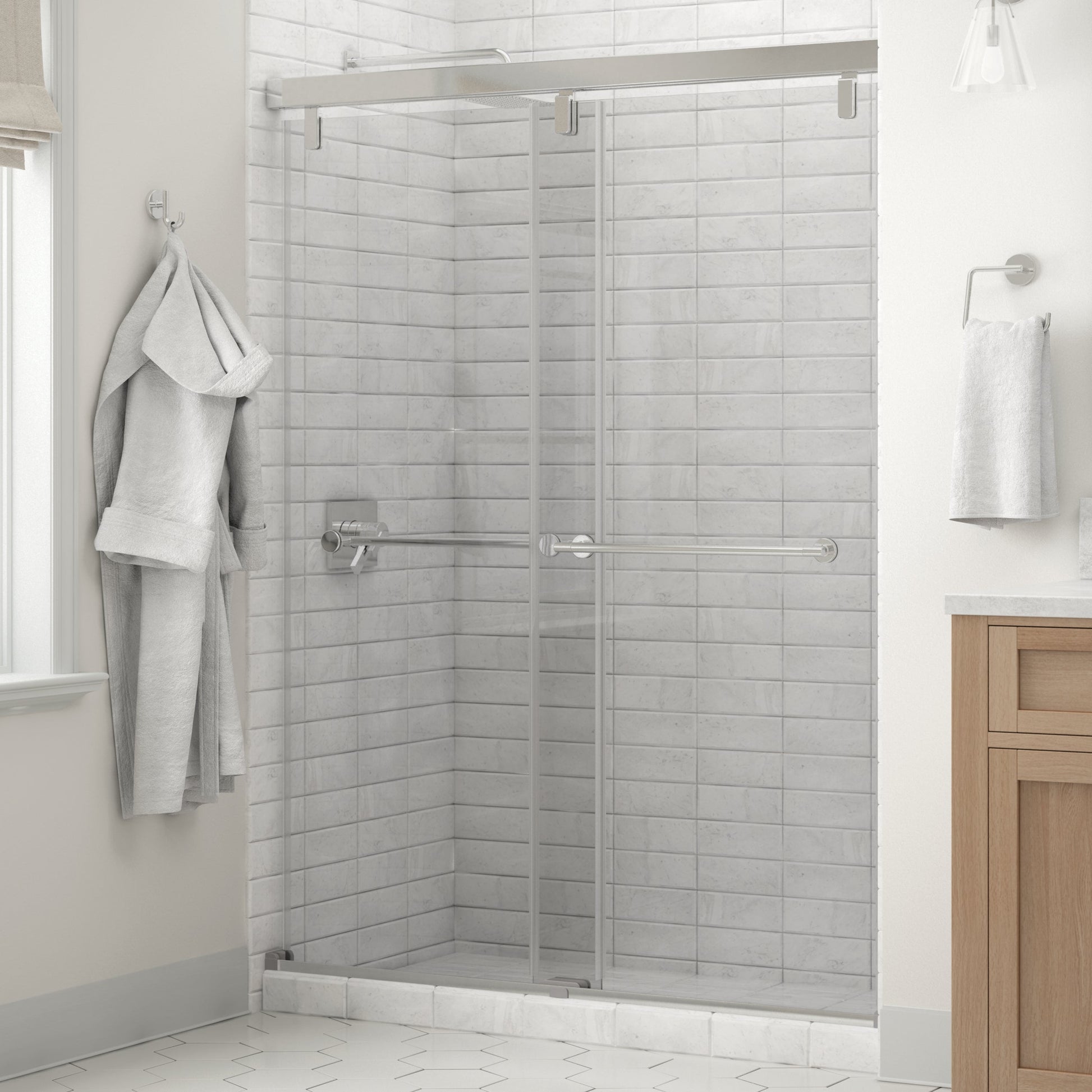 60" Shower / Clear / Polished Chrome