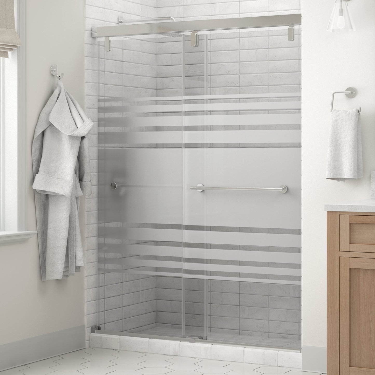 60" Shower / Transition / Polished Chrome