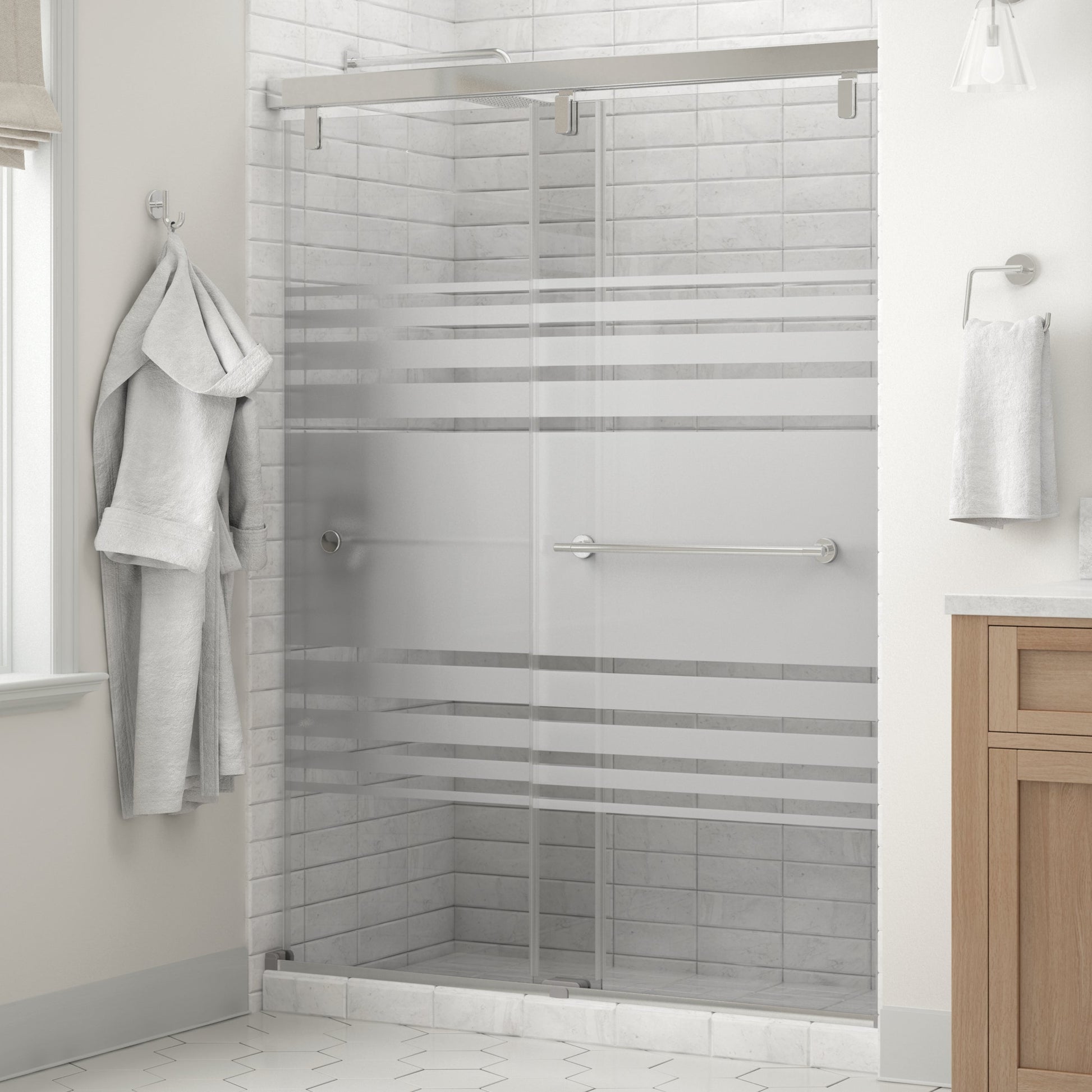 60" Shower / Transition / Polished Chrome