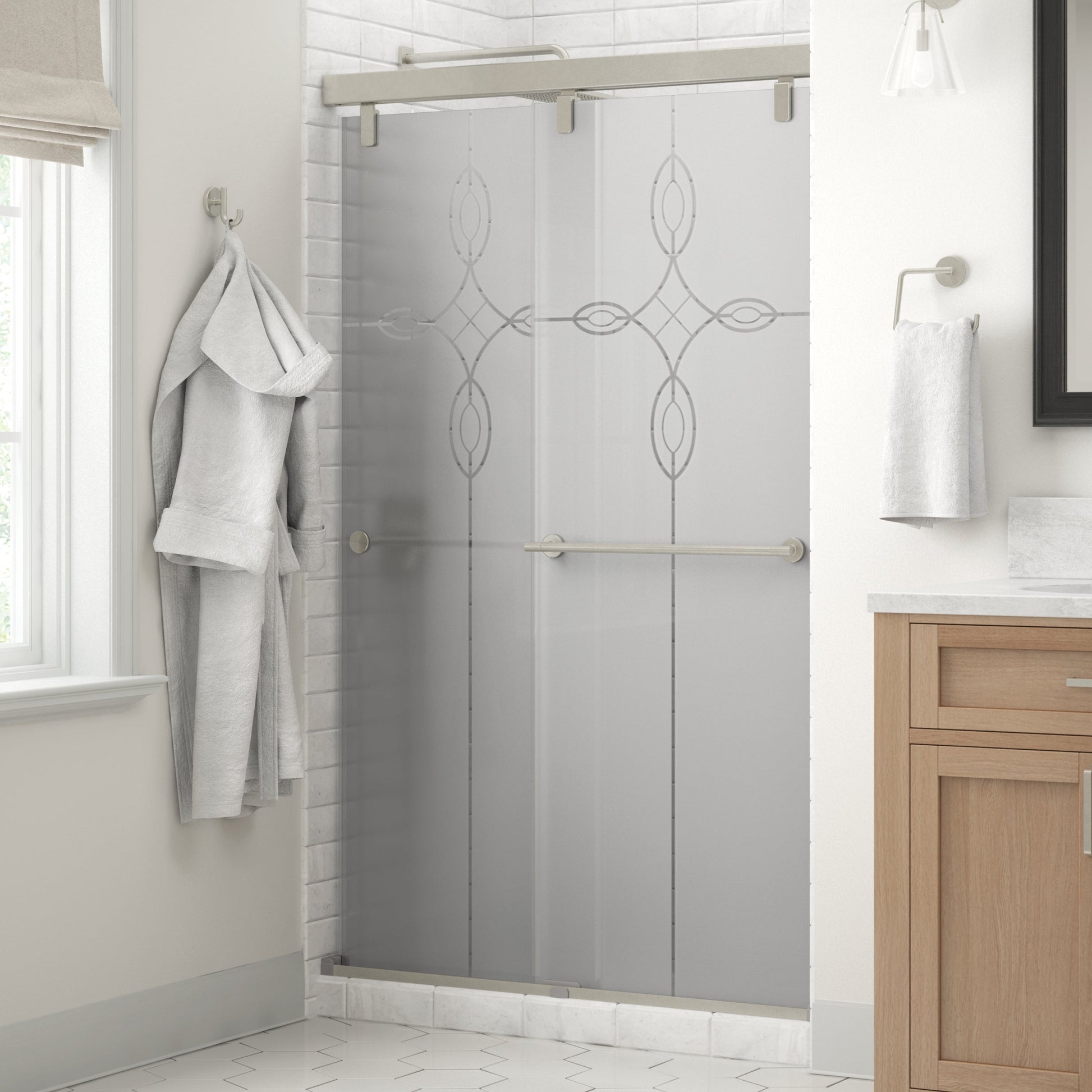 48" Shower / Tranquility / Delta Brushed Nickel