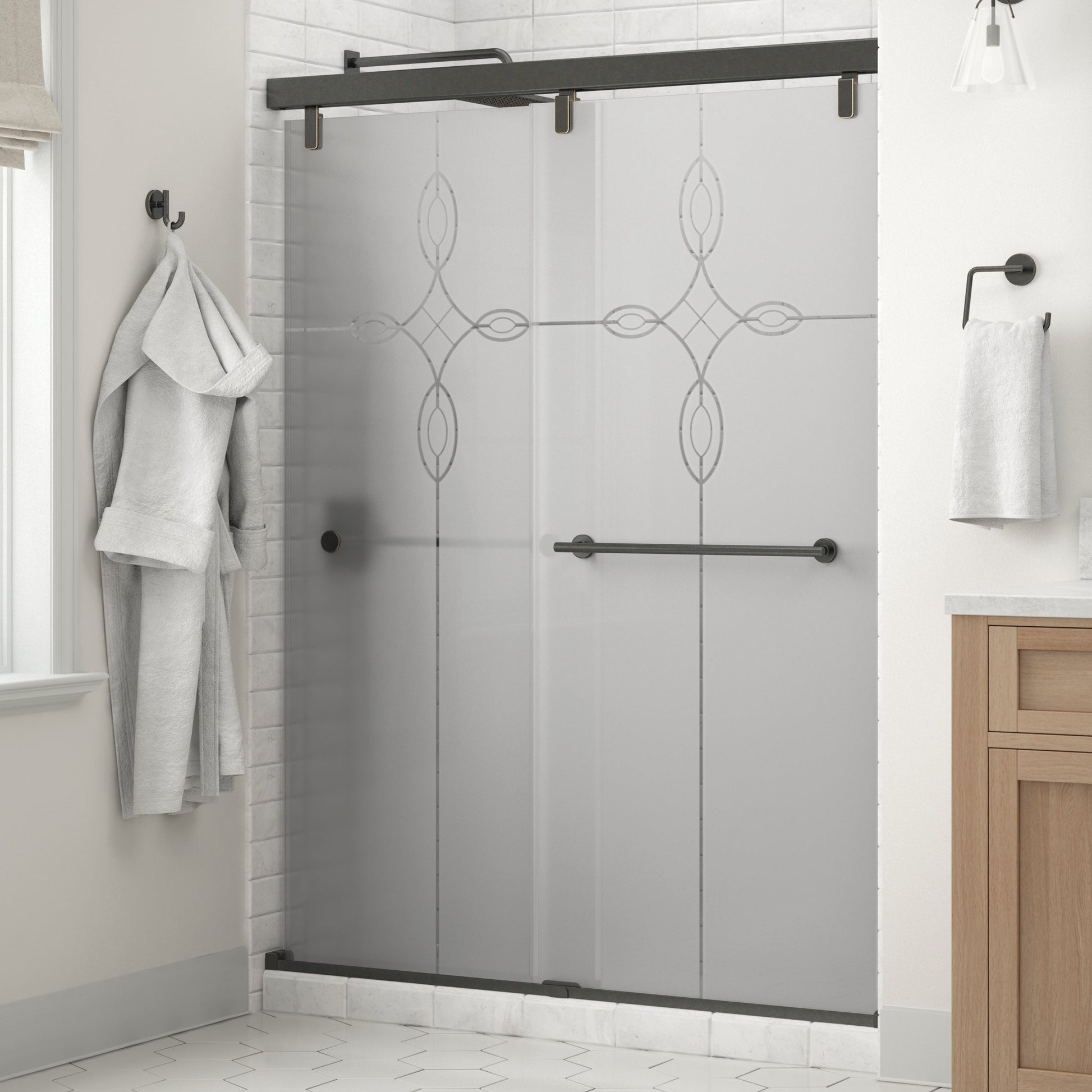 60" Shower / Tranquility / Delta Oil Rubbed Bronze