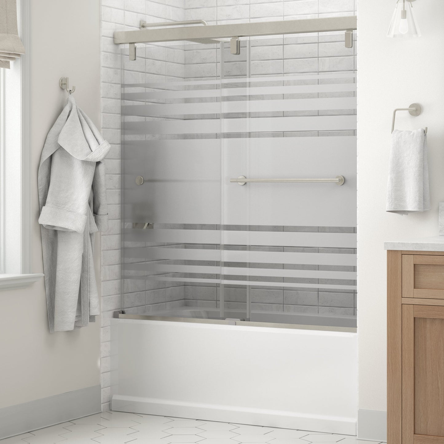 60" Bathtub / Transition / Delta Brushed Nickel