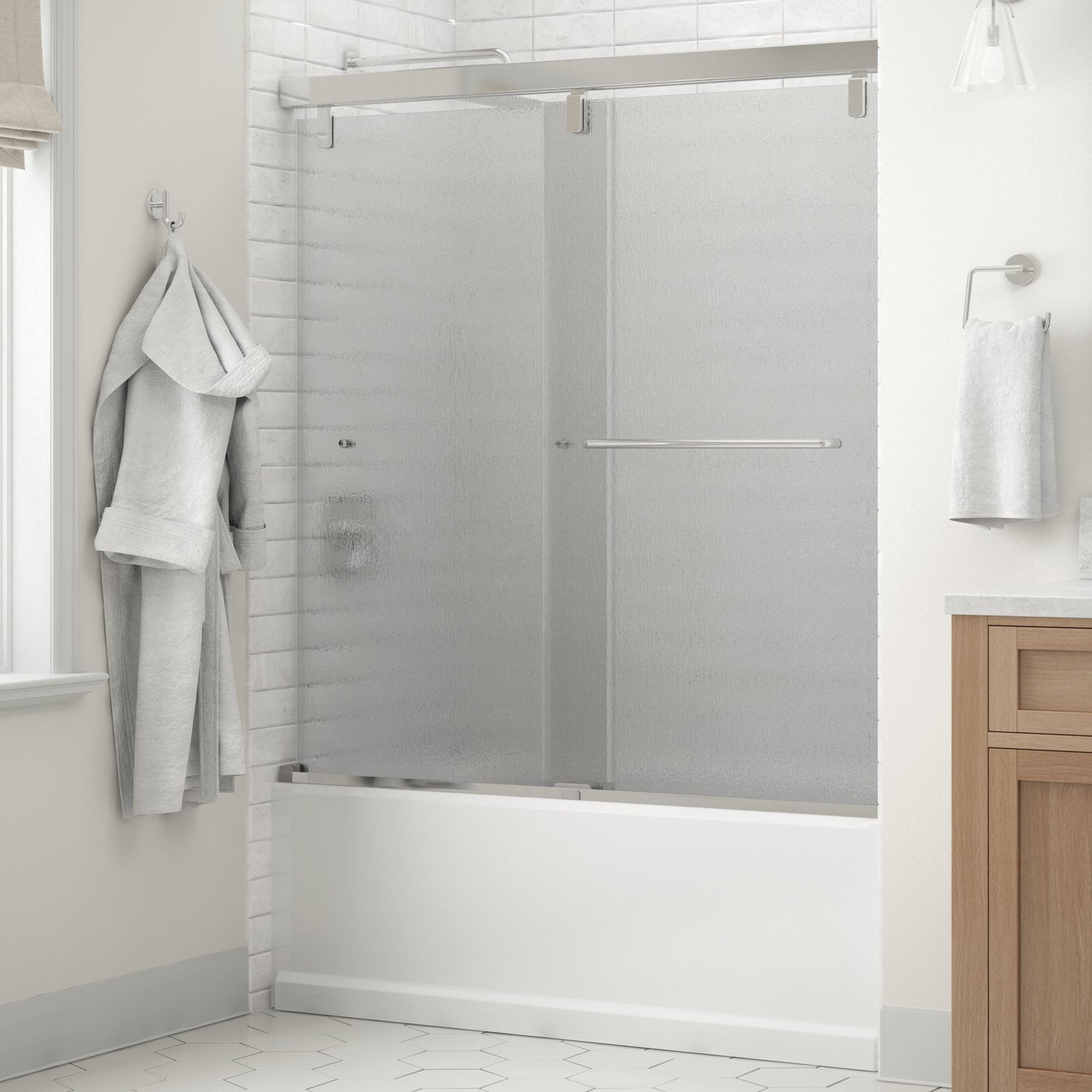 60" Bathtub / Rain / Polished Chrome