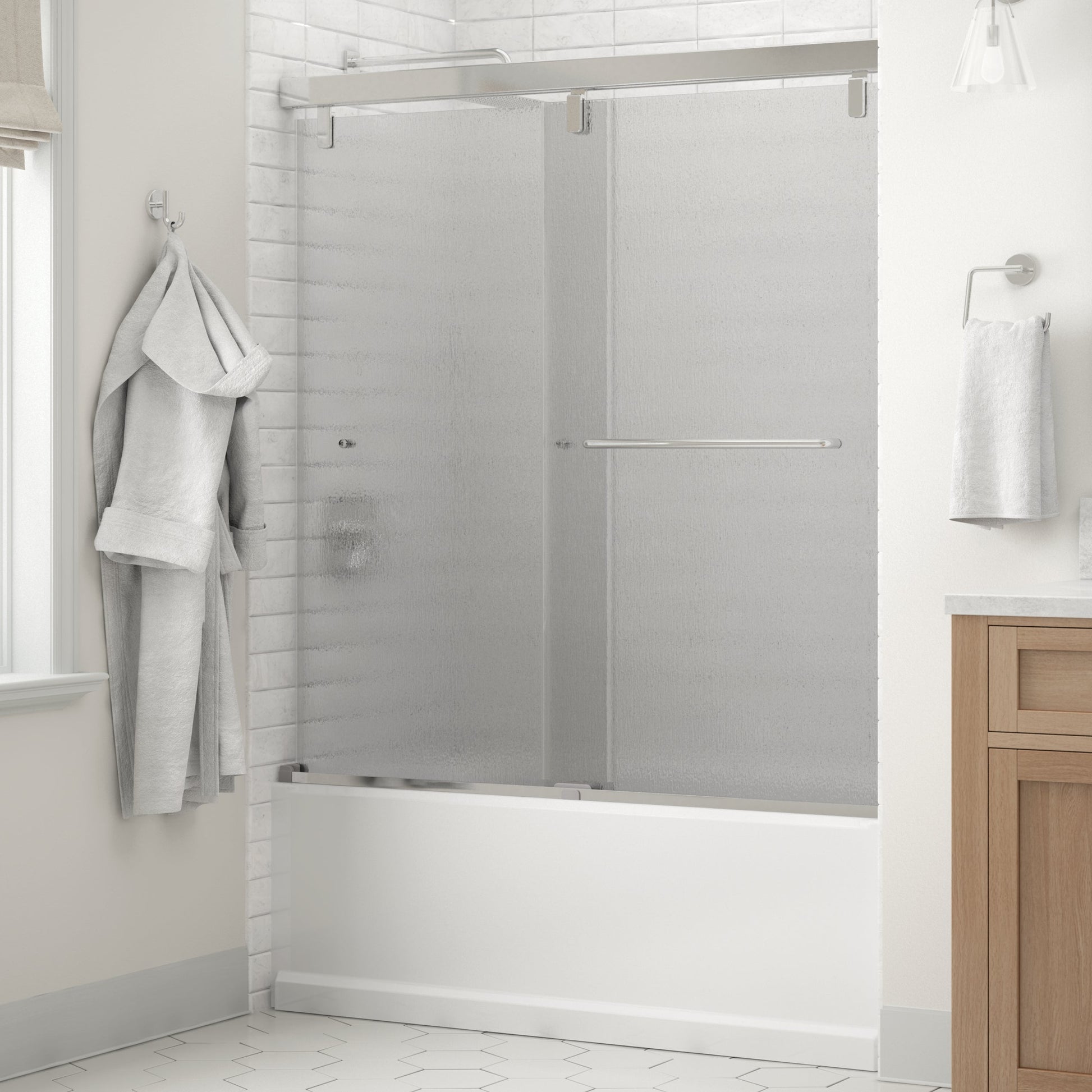 60" Bathtub / Rain / Polished Chrome