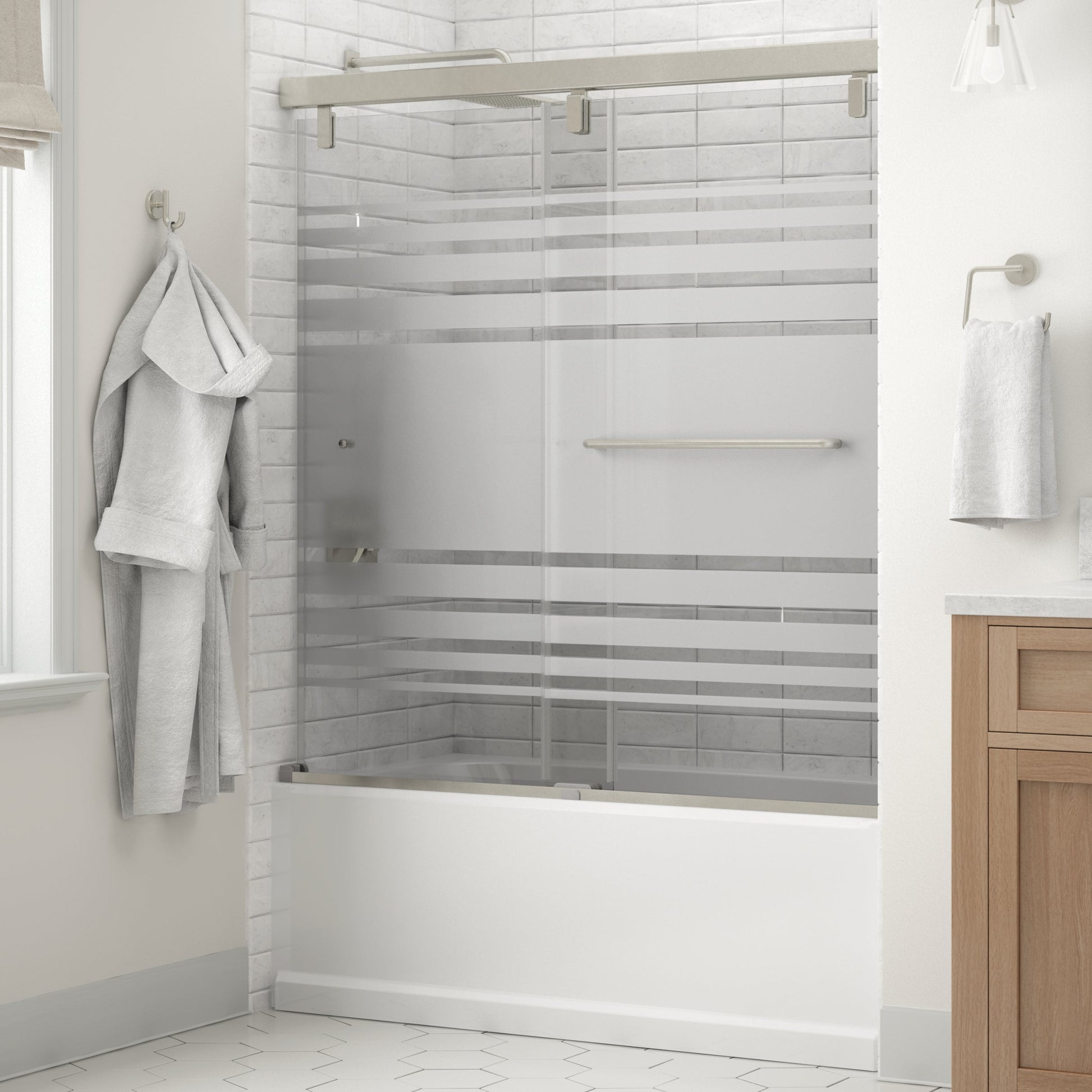 60" Bathtub / Transition / Delta Brushed Nickel