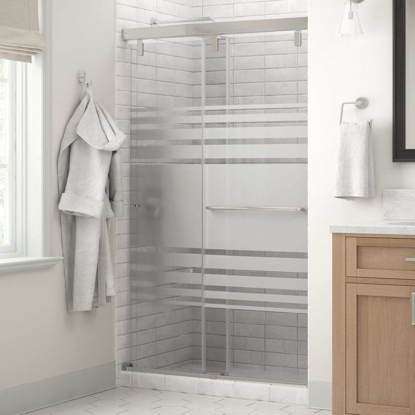 48" Shower / Transition / Polished Chrome