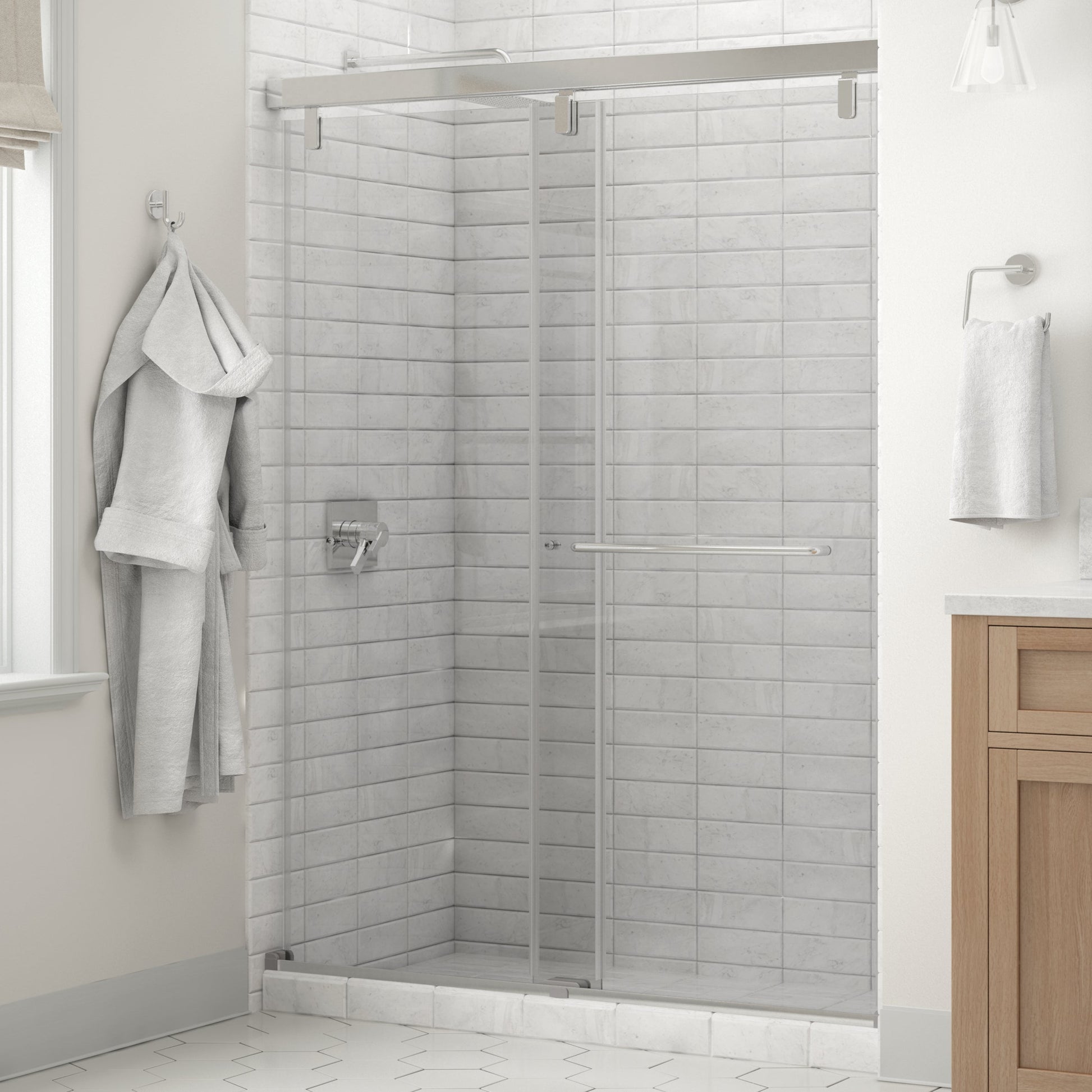 60" Shower / Clear / Polished Chrome