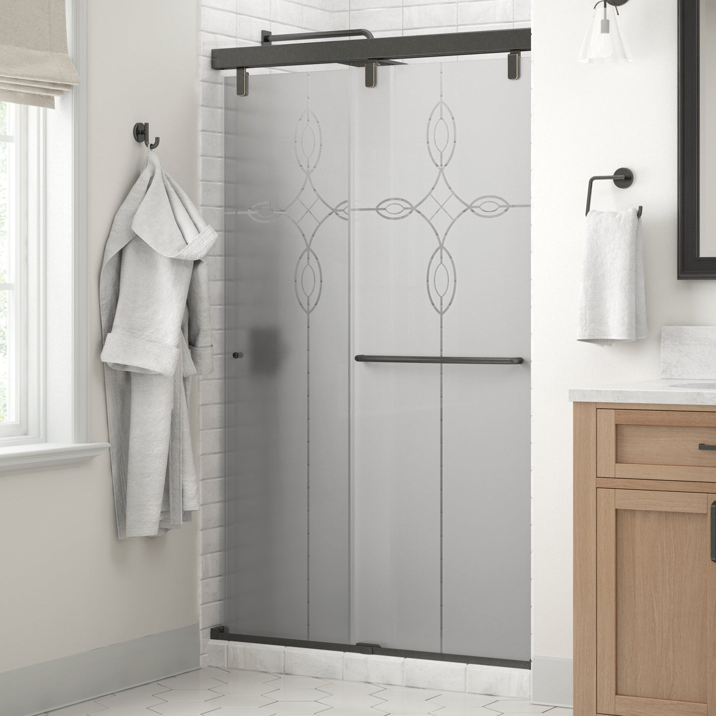 48" Shower / Tranquility / Delta Oil Rubbed Bronze