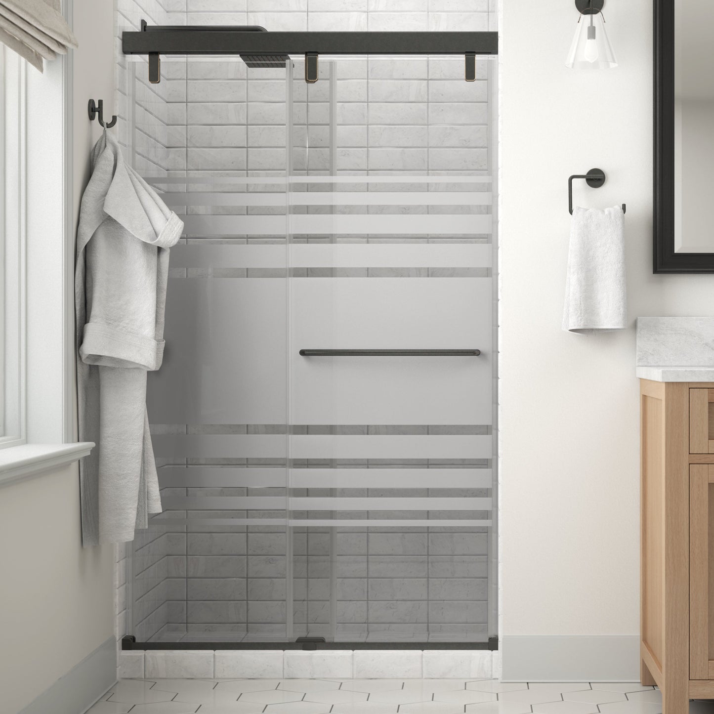 48" Shower / Transition / Delta Oil Rubbed Bronze