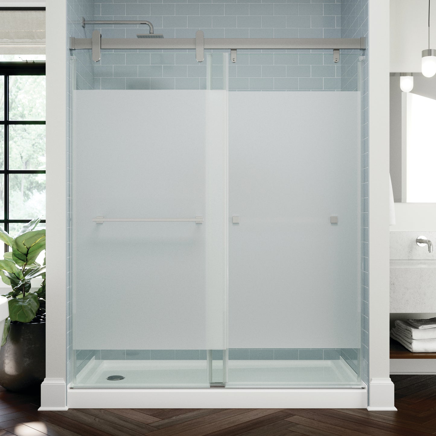 60" Shower / Privacy / Chrome