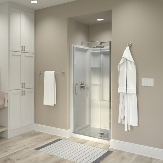 36" Shower / Clear / Chrome